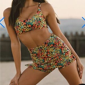 Skatie Wildflower Swimsuit Bikini - Mandi Bottom XS, Jean Top S, Naomi Skirt S